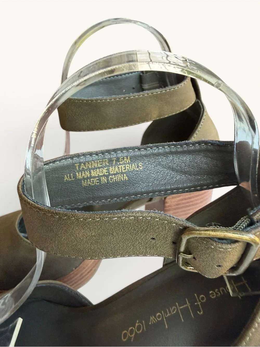 House of Harlow 1960 Olive Ankle-Strap Platform Heels